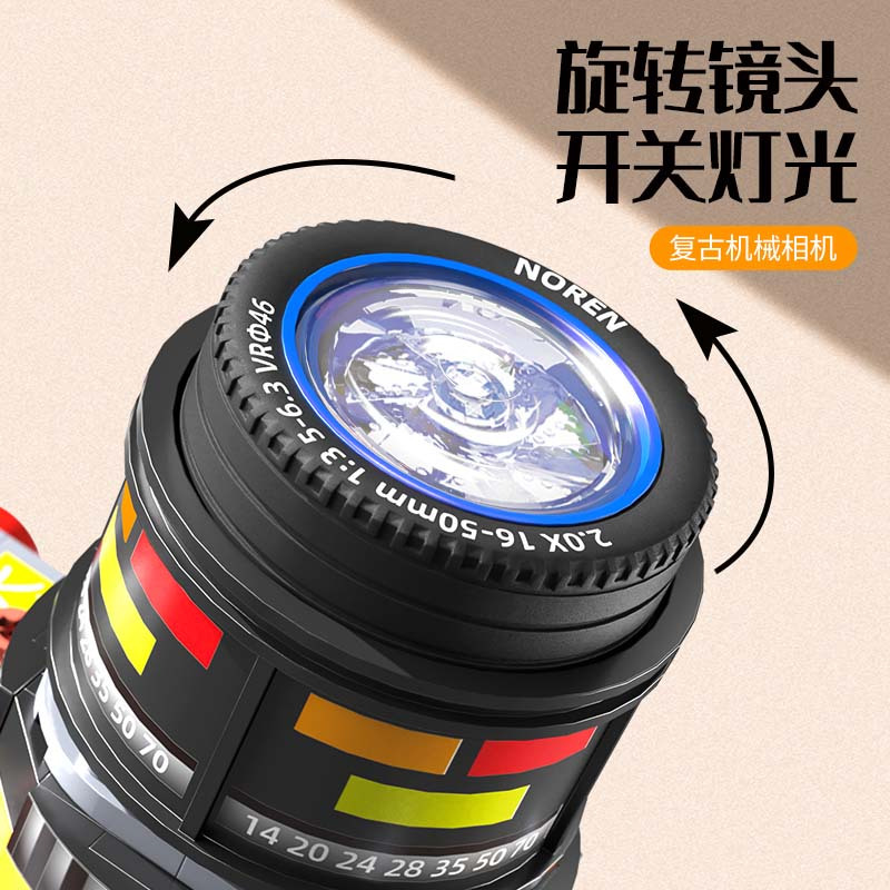 经典复古相机积木儿童益智拼装玩具数码模型摆件男孩女孩生日礼物