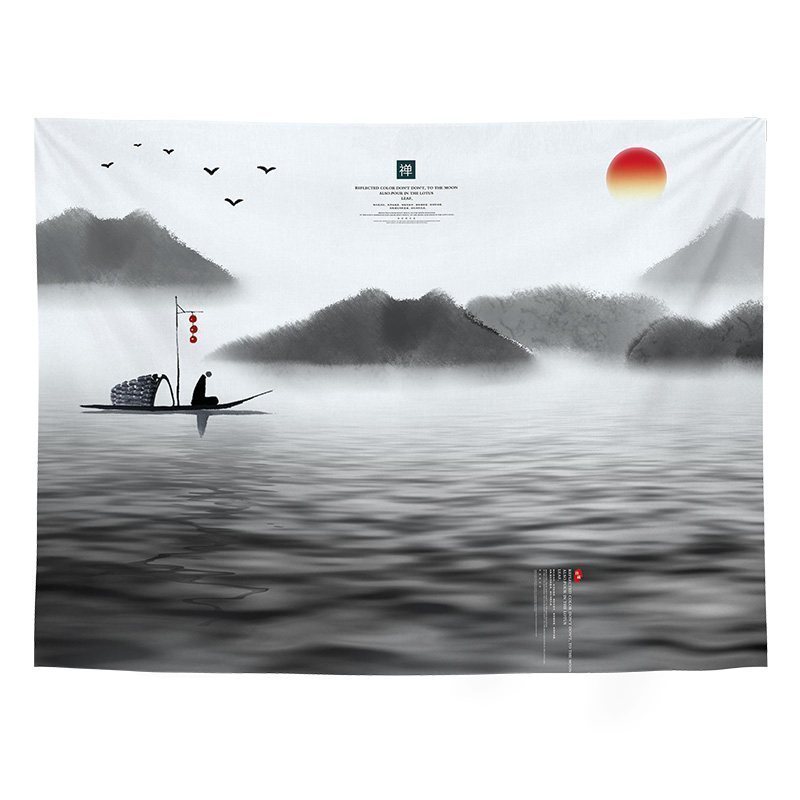 汐岩背景布挂布墙布宿舍出租房改造直播房间卧室床头墙面装饰挂毯 GT1064宽100cm-高75cm（收藏加购送安装包+星星