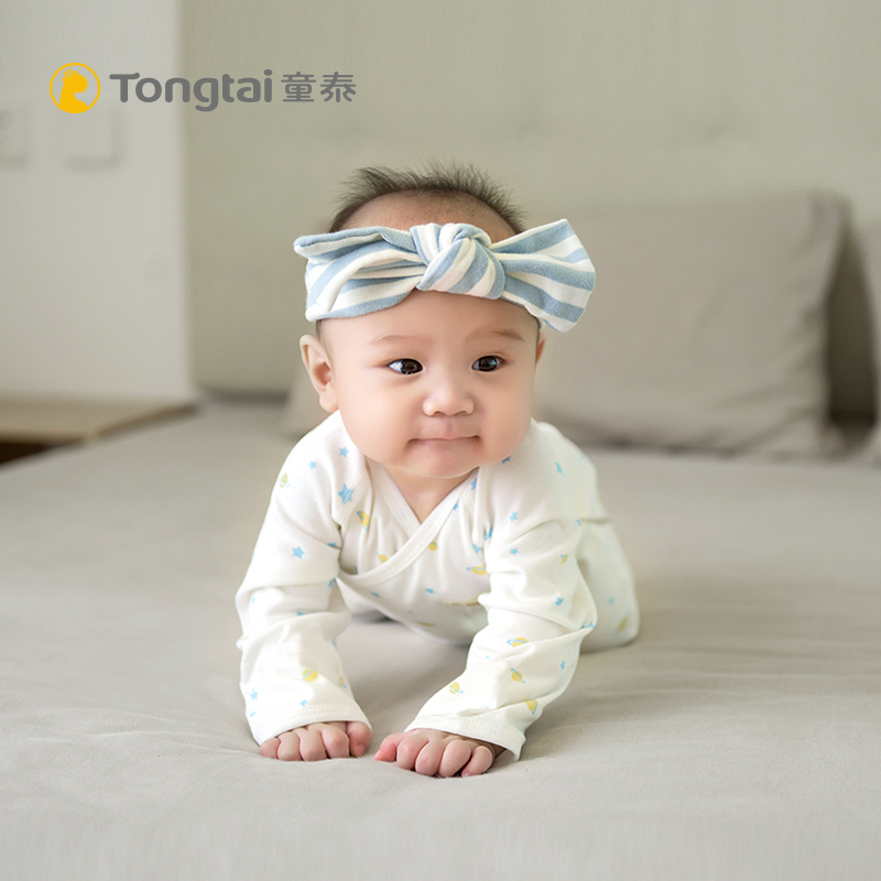童泰婴儿衣服新生儿连体衣宝宝蝴蝶哈衣0-3-6个月爬服纯棉春夏装儿童内衣