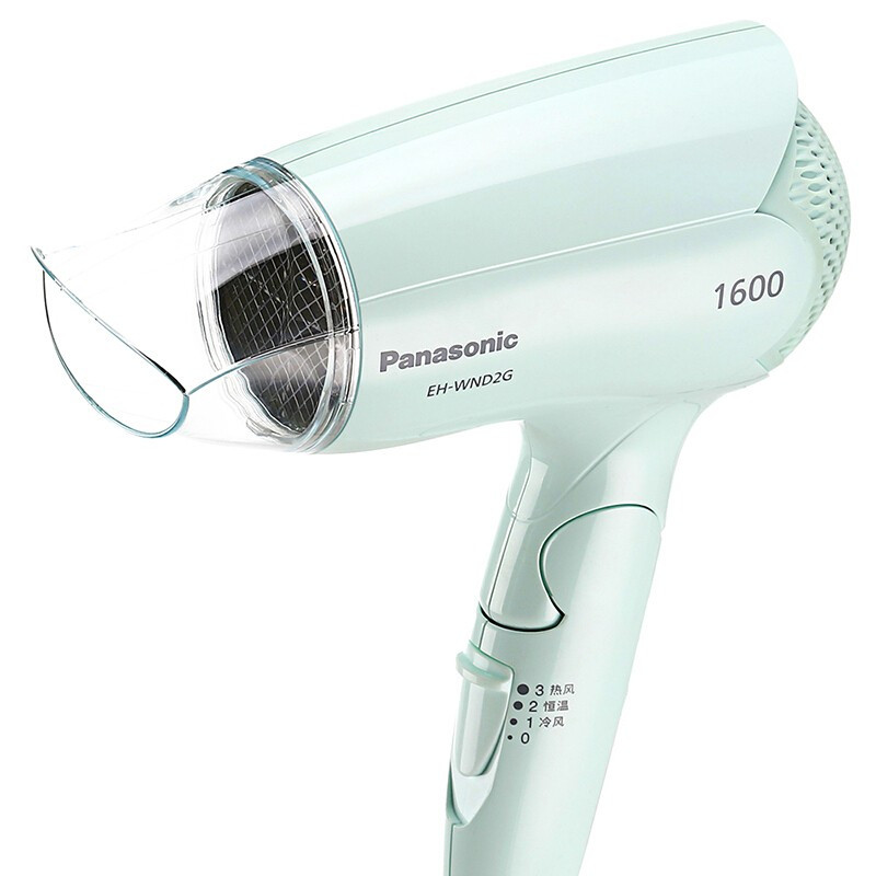 松下(Panasonic)电吹风机EH-WND2G绿色家用护发大功率吹风筒1600W学生宿舍迷你冷热风电风吹可折叠高清大图