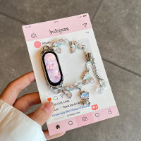 适用小米手环10表带新款小米9手表渐变蝴蝶串珠xiaomi8女款拉绳腕带3139B 粉色 8