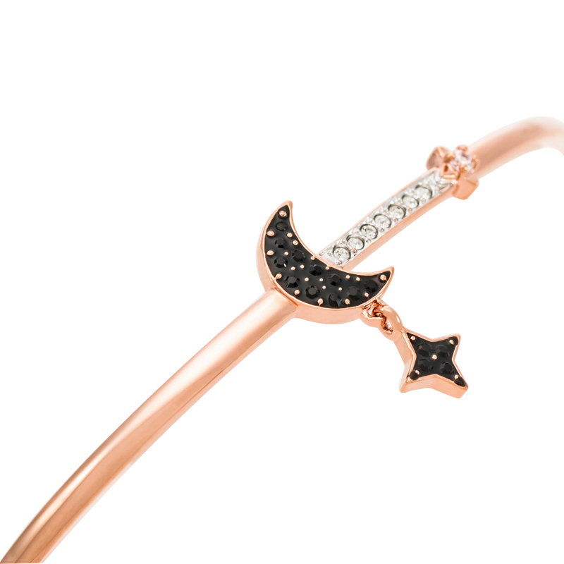 施华洛世奇(SWAROVSKI)星月神话水晶手镯 浪漫清新镀玫瑰金色人造水晶 送恋人 5429729