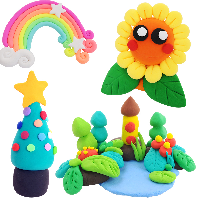 悦臻手工彩泥0024 悦臻 超轻粘土36色彩泥创意玩具无毒橡皮泥彩泥太空