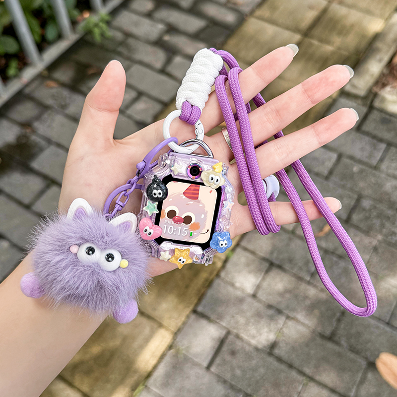 适用小天才电话手表表带Z10/Z9可爱挂脖Z11新款Z8Z7S保护套3139B高清大图