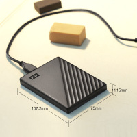 西部数据（WD）New My Passport随行版1TB 2.5英寸USB3.0 西数密码保护自动备份)移动硬盘 黑色