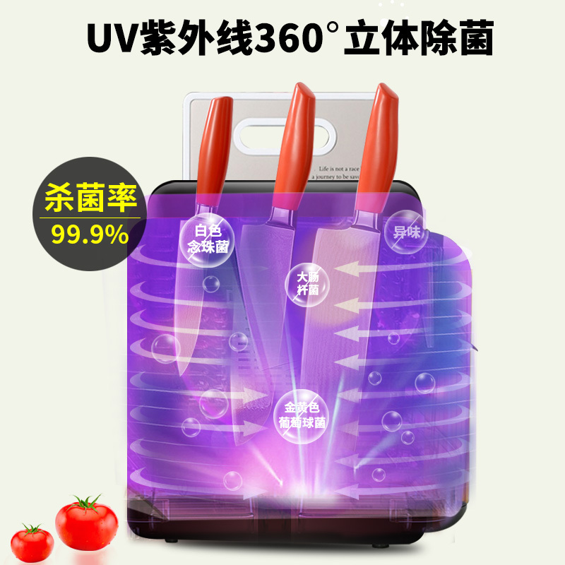 爱家乐(AKIRA) DT8 厨具消毒柜餐具消毒机 智能消毒刀架烘干机刀具消毒器砧板菜板筷子家用小型紫外线刀筷架