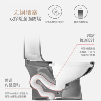 恒洁(HEGII)卫浴马桶易拆缓降盖板节水防臭大户型家用普通陶瓷坐便器HC0167PT