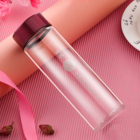 希诺 XN-7512 单层玻璃杯 350ml 可爱水杯便携茶杯小巧男女士杯子 (单位:个)