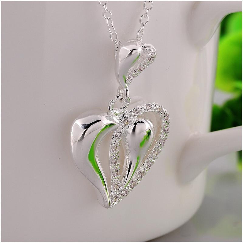 N609 Women Silver Necklace 镀925纯银女项链日韩版锁骨链潮人送女朋友七夕情人节礼物