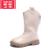 可莉允女童靴子2022冬季新款儿童鞋子春秋季单靴洋气高筒长靴皮靴公主鞋