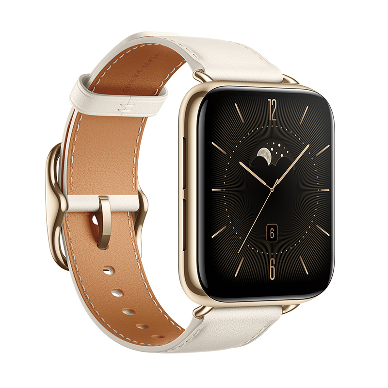 oppowatch3全智能手表羽金牛皮表带款