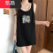 YIBUSHENG清凉快吊带连衣裙女天中长款无袖背心t恤裙子外穿辣妹运动