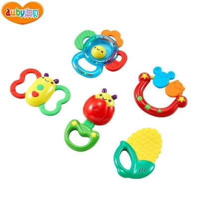 AUBY 澳贝 摇铃系列 放心煮摇铃 5PCS 0-6个月塑料玩具463157DS