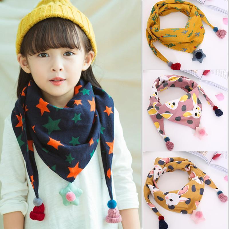 促销新款儿童围巾秋冬款宝宝三角围巾男童女童流苏围巾幼保暖小孩围脖