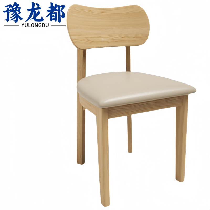 豫龙都餐 椅实木把高清大图