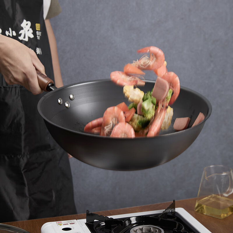 张小泉食刻深层防锈铁锅C32860100 32cm高清大图