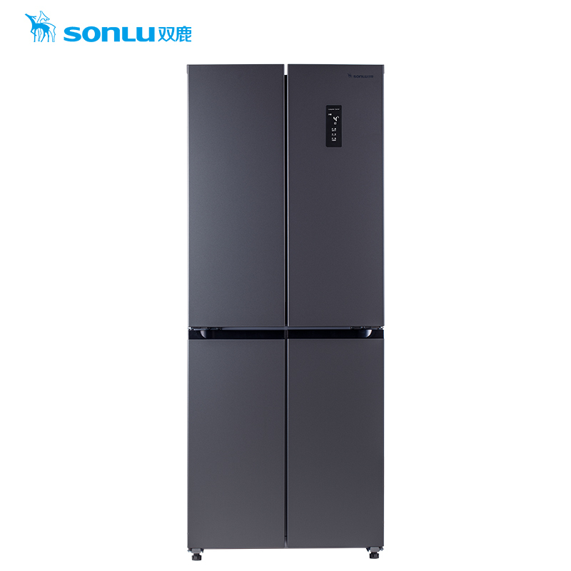 双鹿 416升十字对开门冰箱 风冷无霜 一级能效 双变频节能净味抗菌大