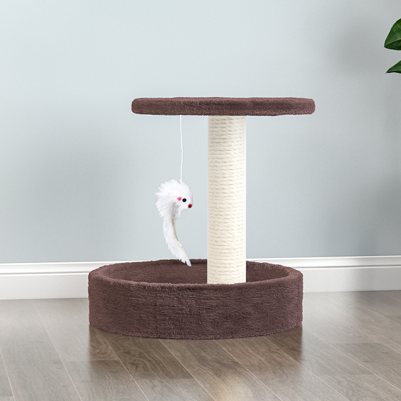 猫爬架猫窝猫树一体猫咪用品小型猫架猫跳台别墅通天柱耐抓耐磨 深咖A款 默认尺寸
