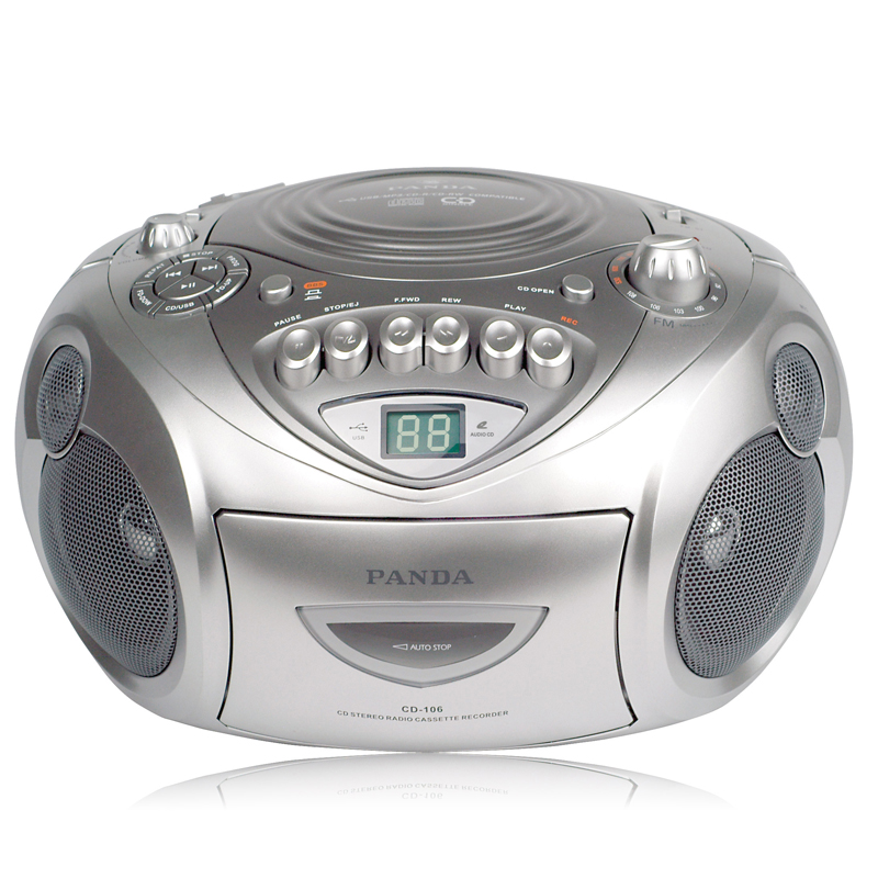 PANDA/熊猫 CD-106 手提式CD播放机收录机教学机MP3播放器USB磁带机两波段立体声