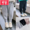 可莉允女童加绒裤子春秋款宝宝2022新款韩版冬季加厚运动裤女童保暖长裤保暖裤
