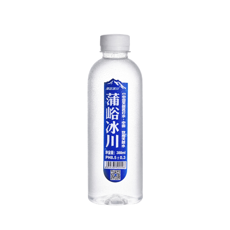 蒲峪冰川苏打水 饮用天然 活水源388ml*12瓶