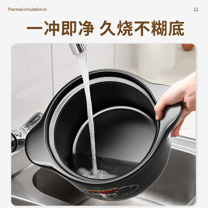 砂锅炖锅家用燃气耐高温陶瓷煲汤锅干烧不裂煤气灶煲仔饭汤煲沙锅3.3L日式养生煲[双倍²抗裂烧裂终身换新]3-6人