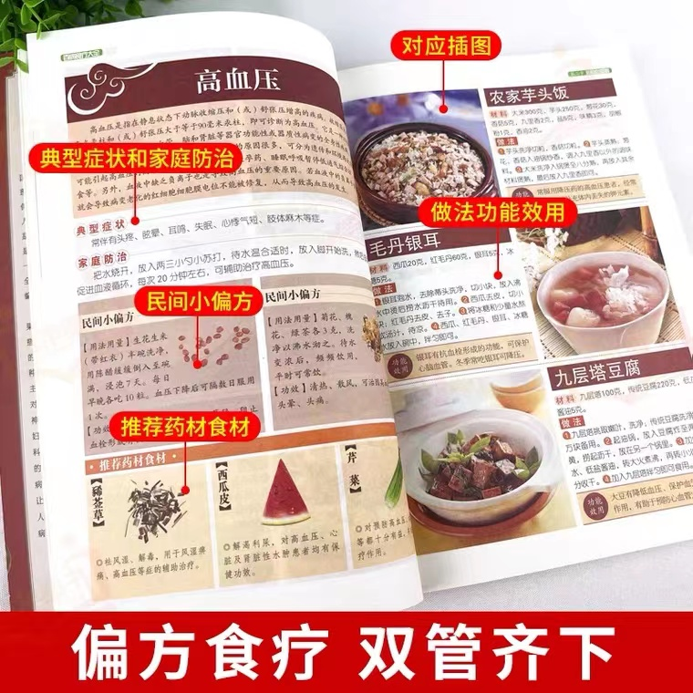 [正版]全2册 餐桌上的中药+百病食疗大全书 家庭保健书籍 饮食营养与健康中草药材抓配家常菜谱药膳食疗学 家常菜谱教程高清大图