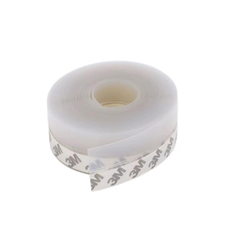 中锦科技 硅胶门窗密封条防风防尘自粘密封胶条 25mm*5米[透明色]卷高清大图