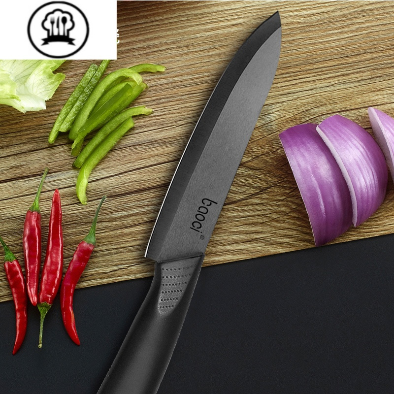 敬平宝瓷黑刃陶瓷刀瓜果刀家用水果刀宿舍切西瓜辅食刀具削皮刀黑刃5