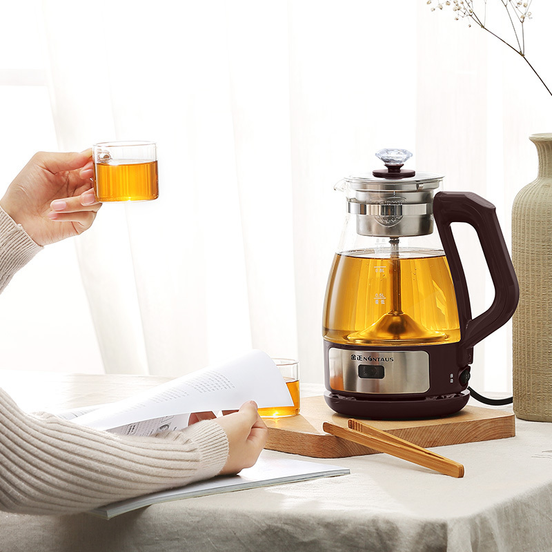 金正(NiNTAUS) 养生壶 电热水壶 蒸汽煮茶器 蒸茶器 黑茶电茶壶 全自动玻璃蒸茶壶JZW-0601（豪华版加配）