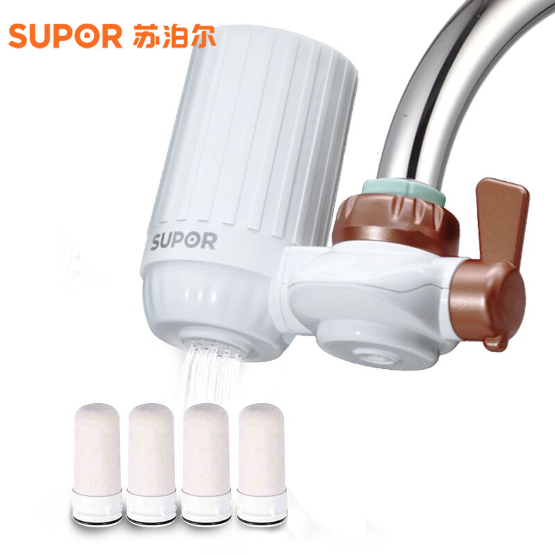 苏泊尔(SUPOR) SJL-C1(一机四芯)净水器家用 净水龙头 自来水前置净水器 过滤器净水器 一机四芯套装