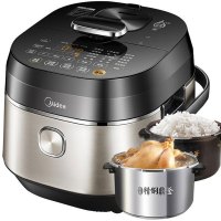 美的(Midea)电压力锅 MY-HT5087PG 5L 精钢厚釜 IH电磁加热 压力饭煲 预约功能 保温功能 定时功能
