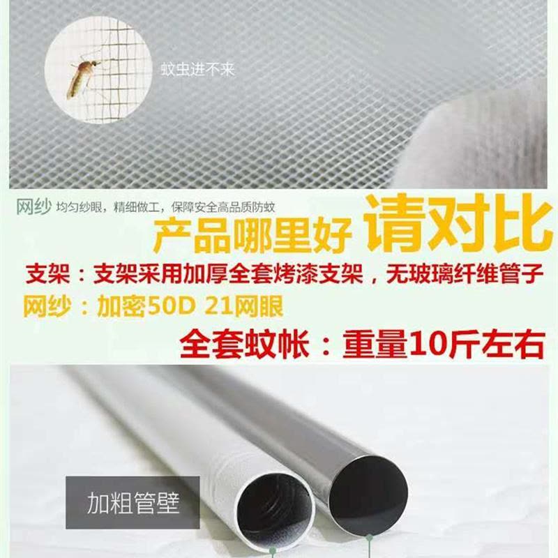 森美人床上蚊帐1.5米1.8m床2米蒙古包家用防摔儿童围栏夏季防蚊罩帐纹账图片