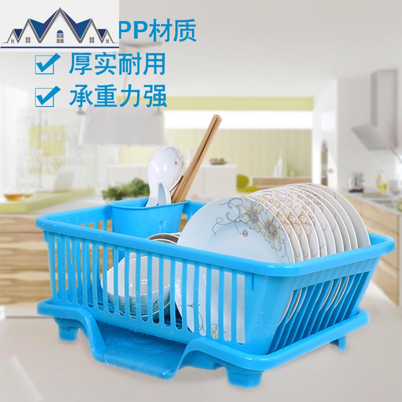 厨房塑料沥水碗架收纳架置物架餐具整理架碗碟架滴水放碗筷餐具架 三维工匠高清大图