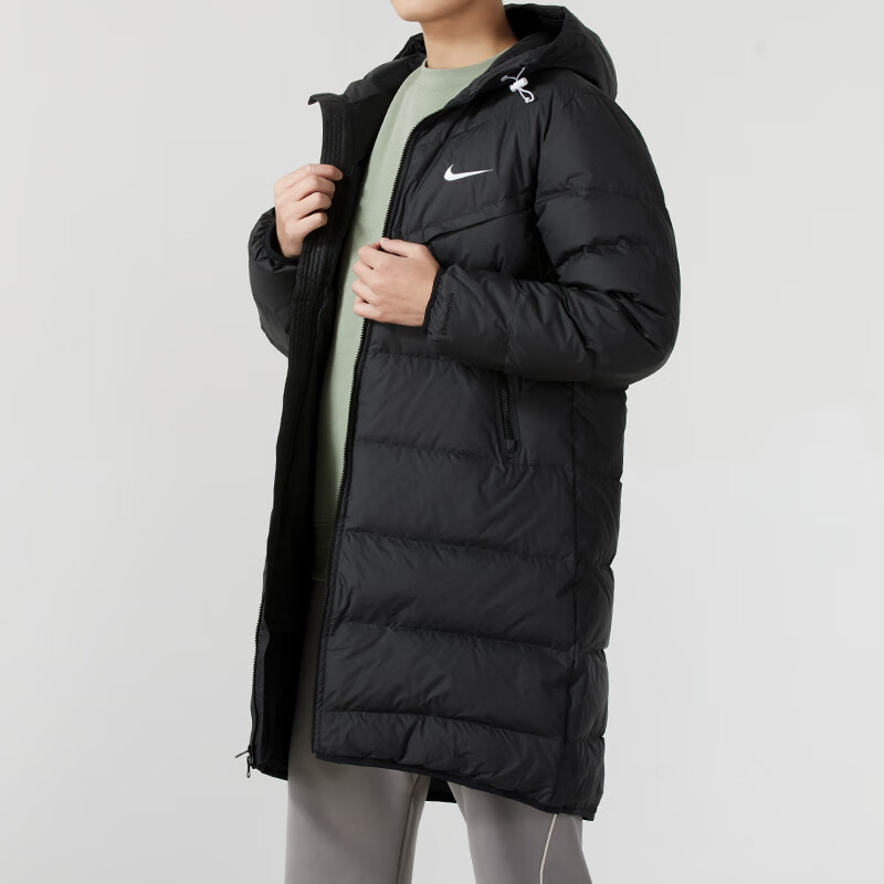 耐克（NIKE）男子新款加厚保暖时尚潮流休闲中长款羽绒服外套HQ4185-010 ZP高清大图
