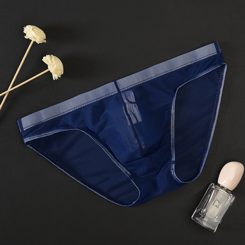 suntek男士网纱透明三角裤超薄低腰裸感透气内裤性感囊袋男青年裤衩