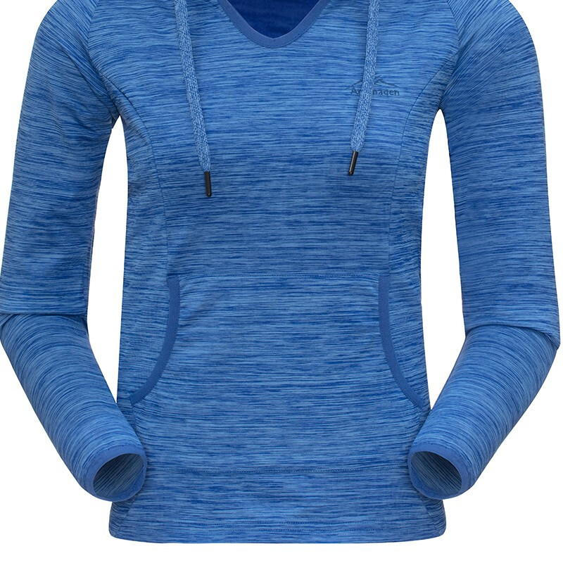 阿尼玛卿/ANEMAQEN帽衫女款V领运动户外跑步帽衫 ATW-1633高清大图