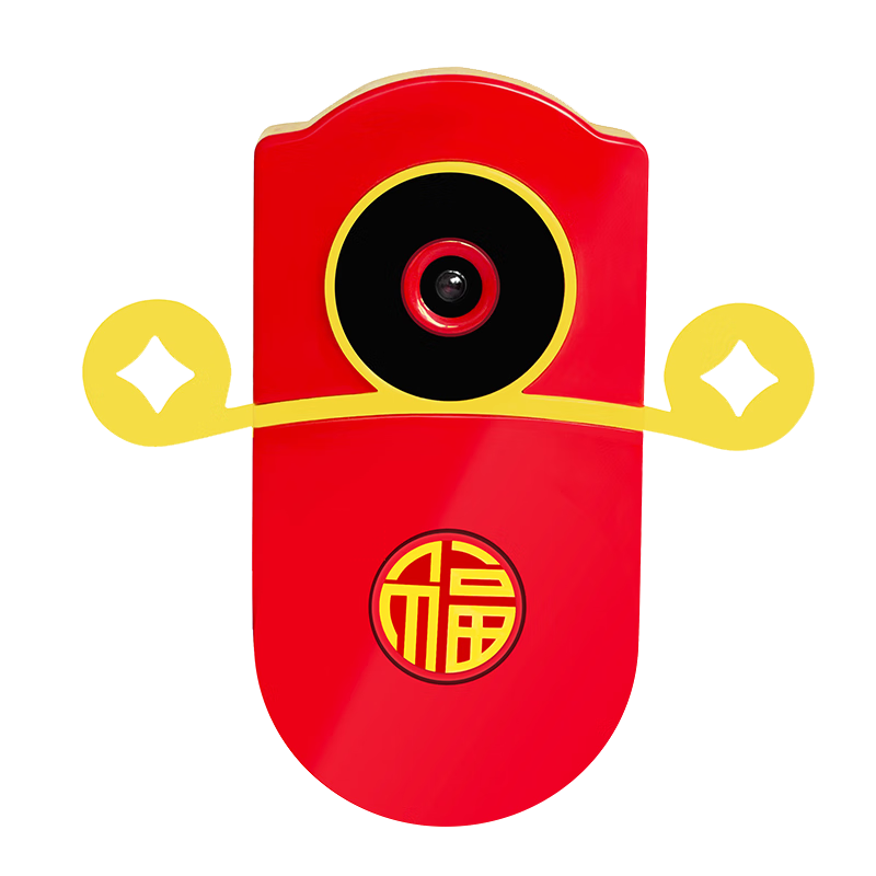 墨小客 智能无线 可视门铃M3(财神到家) 红色高清大图