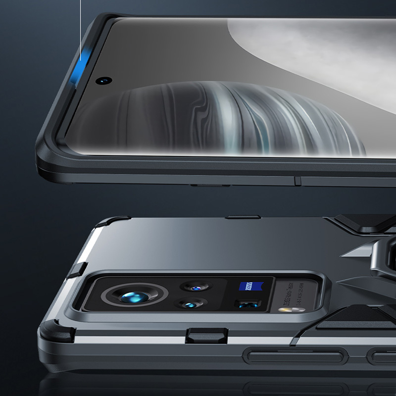 魅爱琳 VIVO X60手机壳X60Pro保护套 防摔铠甲5G版外壳 全包防摔硅胶软硬壳 炫酷潮时尚男女