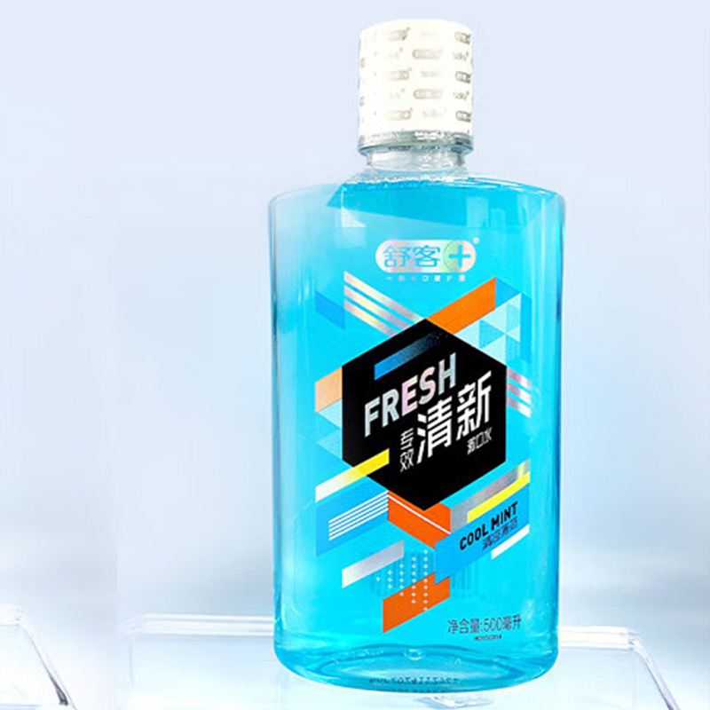 舒客漱口水500ml清凉薄荷抑菌清洁口腔专效清新口气高清大图