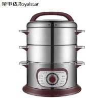 荣事达(Royalstar)多功能电蒸锅智能定时蒸煮炖涮双层不锈钢蒸笼多功能自动断电ZG13B2(D)