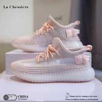La Chessiers多色情侣椰子鞋女鞋春秋季新款运动休闲鞋网面透气飞织防滑跑步鞋
