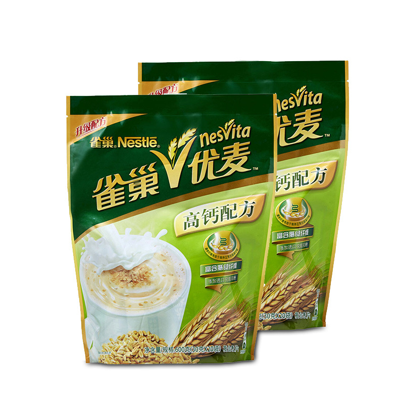 麦片/谷物 [苏宁易购超市]雀巢优麦高钙配方麦片600g*2袋【价格 图片 