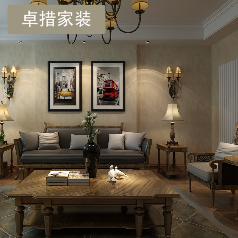经典复古作旧纯色壁纸 做旧素色满铺墙纸 客厅书房满铺AB款 U922壹德壹
