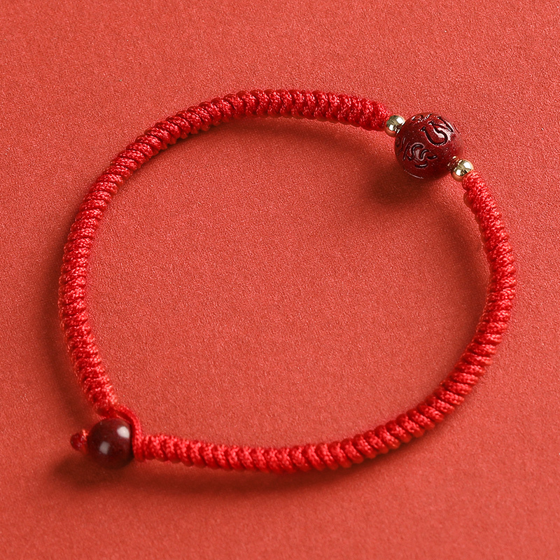 婴婴(yingying)儿童手链 珠朱砂手链男女生一对情侣款平安本命年红绳
