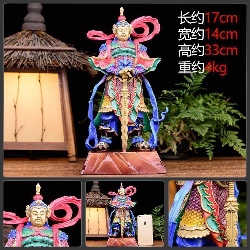美帮汇韦陀佛像 铜韦陀伽蓝护法佛像韦驮韦陀菩萨佛教护法合手高清大图