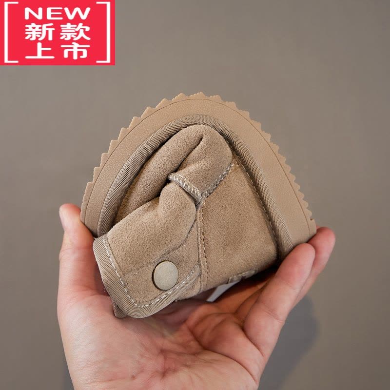 可莉允儿童雪地靴冬季新款女童靴子加绒加厚男童保暖短靴宝宝棉鞋图片