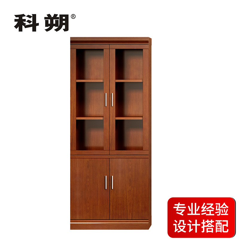 科朔 文件柜两门玻璃资料柜 办公文件柜 职员书柜 油漆办公柜KSHS05