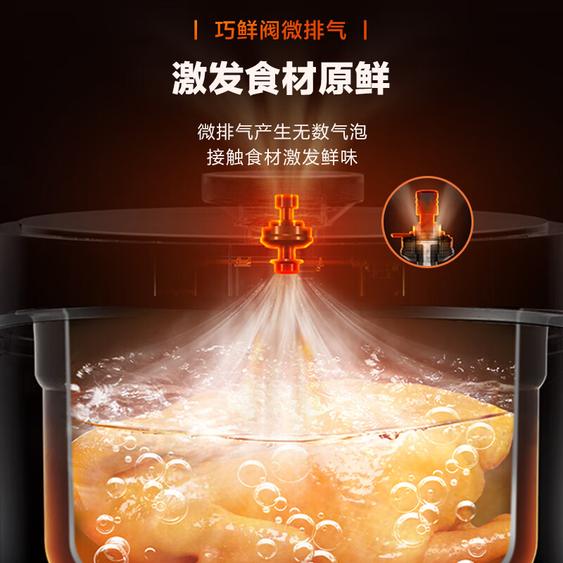 美的(Midea)电压力锅家用5升大容量双胆压力锅电高压锅饭煲全自动多功能压力煲电饭煲电饭锅炖煮YL50M3-751高清大图