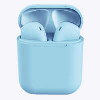 Alianxi I12真无线蓝牙耳机迷你运动跑步高清双耳挂耳式PHONEX7P8P苹果安卓华为小米OPPO手等机通用蓝色